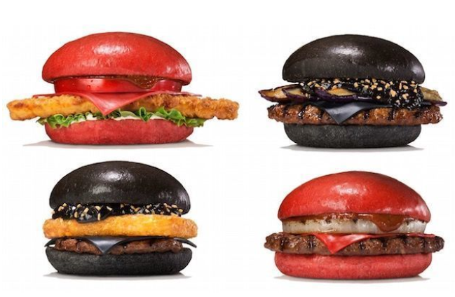 肯德基加入快餐界彩色面包行列 推新品粉墨汉堡