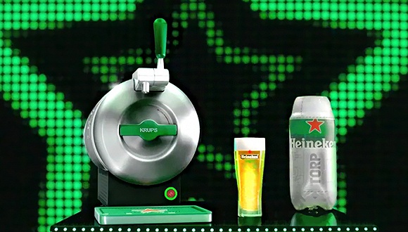 喜力在中国推出胶囊生啤机 在家就能喝到鲜啤酒