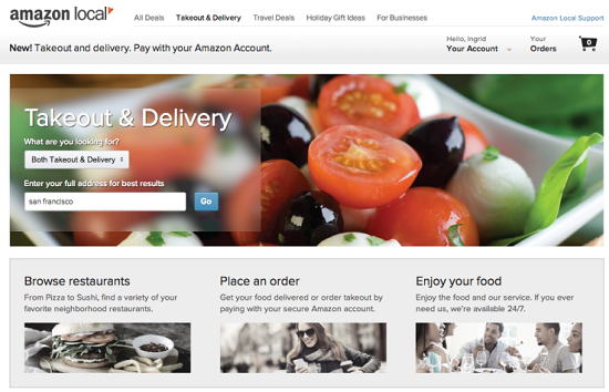 “亚马逊餐厅”招兵买马 外卖送餐O2O还远吗